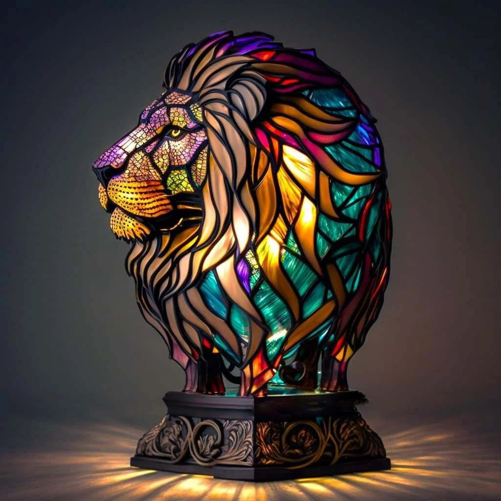 Dierenlamp - Kleurrijk Design Glazen Tafellamp-Boutique Moda