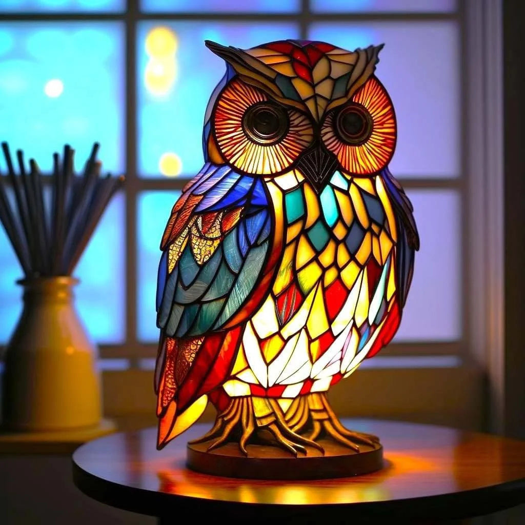 Dierenlamp - Kleurrijk Design Glazen Tafellamp-Boutique Moda