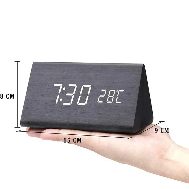 Digitale LED-wekker | spraakbediening | temperatuurweergave | 3 alarmen-Boutique Moda