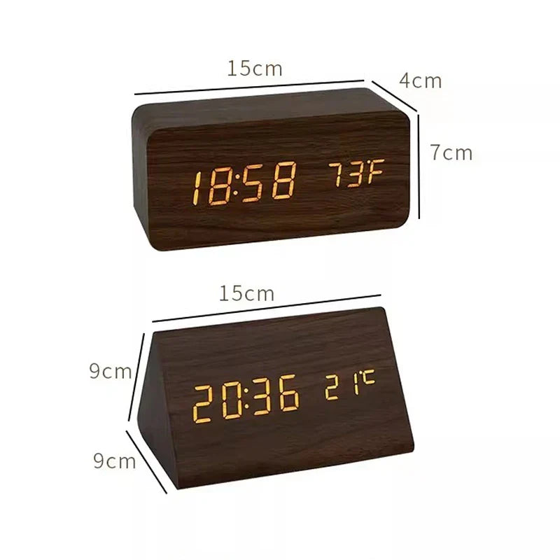 Digitale LED-wekker | spraakbediening | temperatuurweergave | 3 alarmen-Boutique Moda
