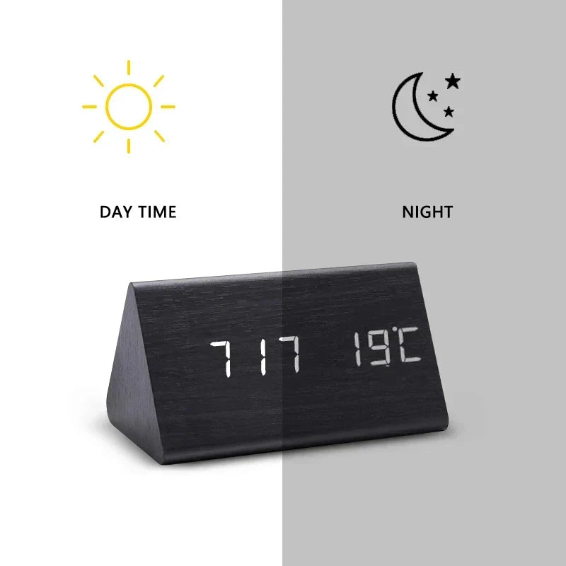 Digitale LED-wekker | spraakbediening | temperatuurweergave | 3 alarmen-Boutique Moda