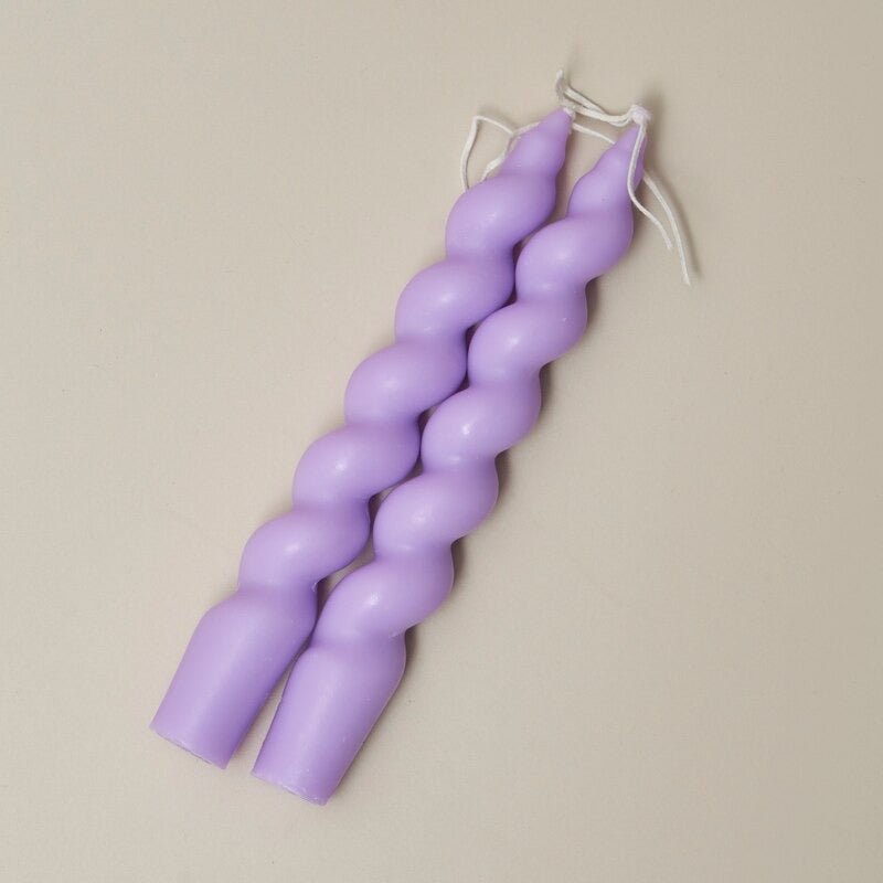 Dinerkaarsen | Gedraaid Sojawas | Set van 2 | 18 cm-Boutique Moda