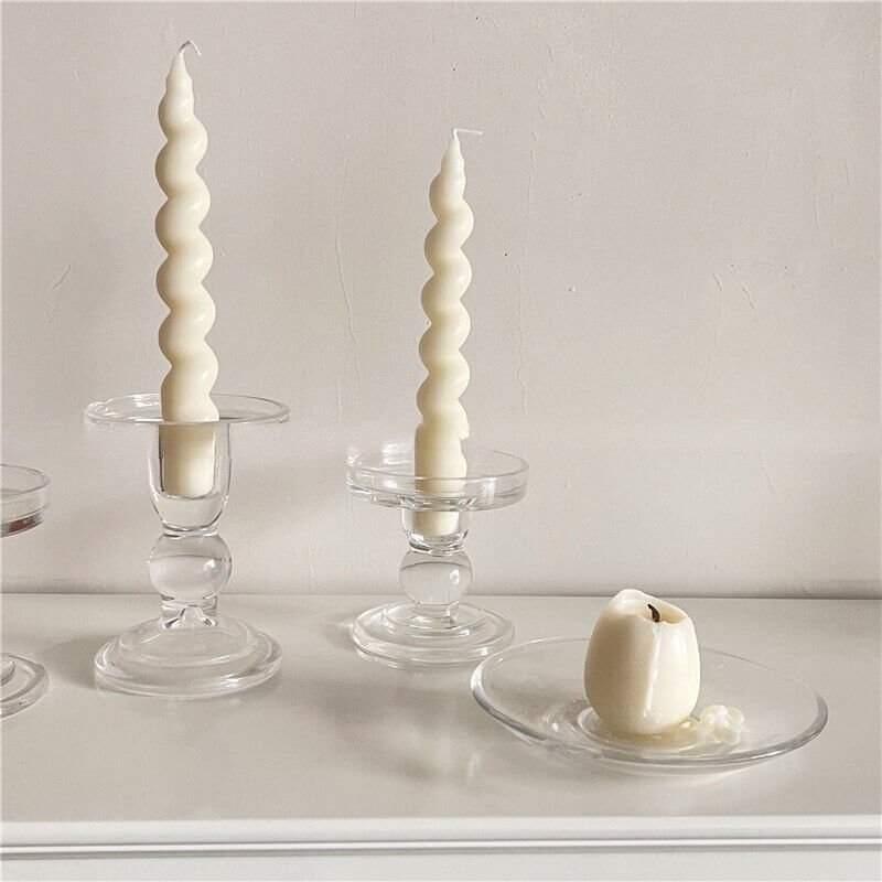 Dinerkaarsen | Gedraaid Sojawas | Set van 2 | 18 cm-Boutique Moda