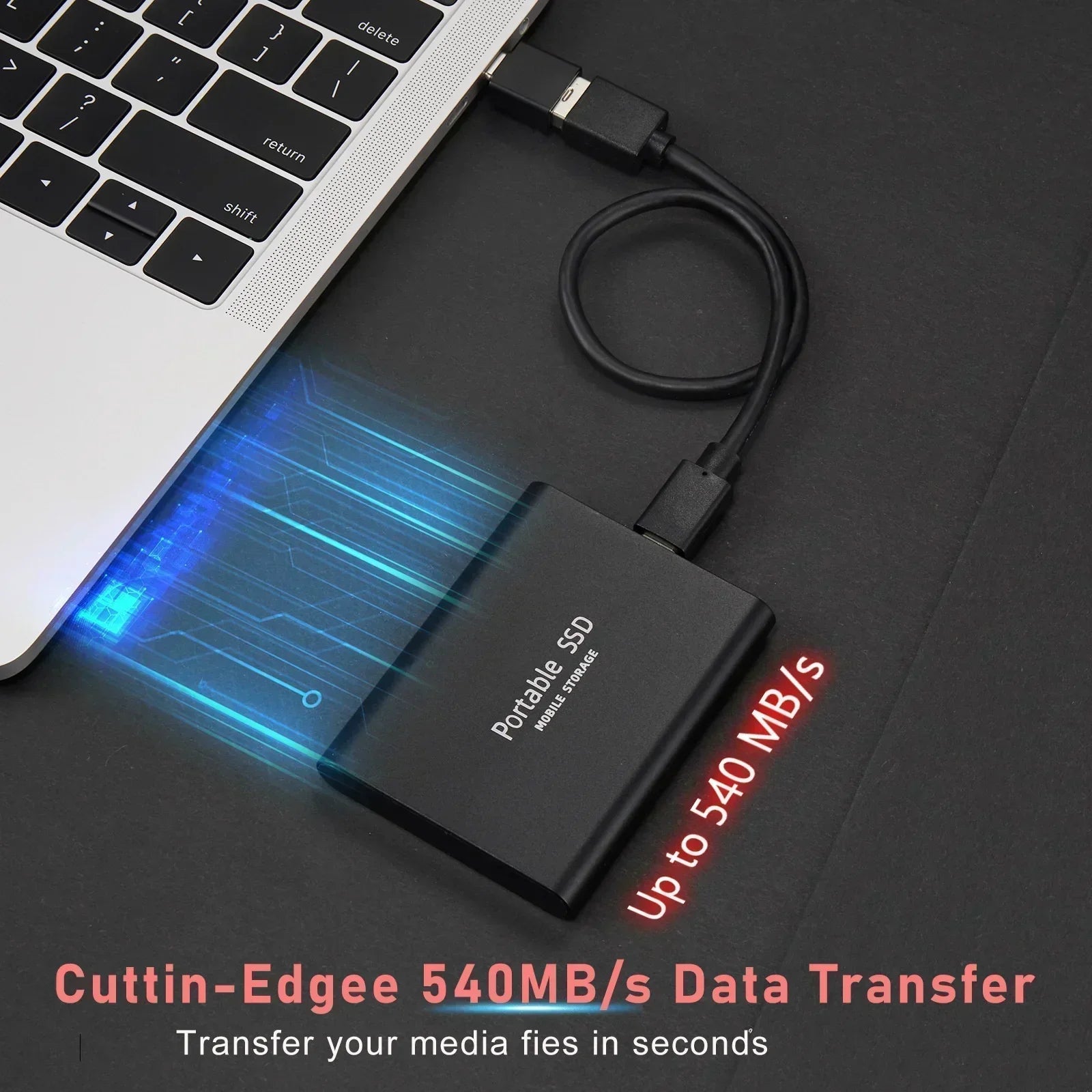Draagbare SSD | USB C | 128 TB | Externe SSD | Solid State Drive-Boutique Moda