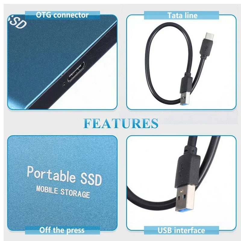 Draagbare SSD | USB C | 128 TB | Externe SSD | Solid State Drive-Boutique Moda