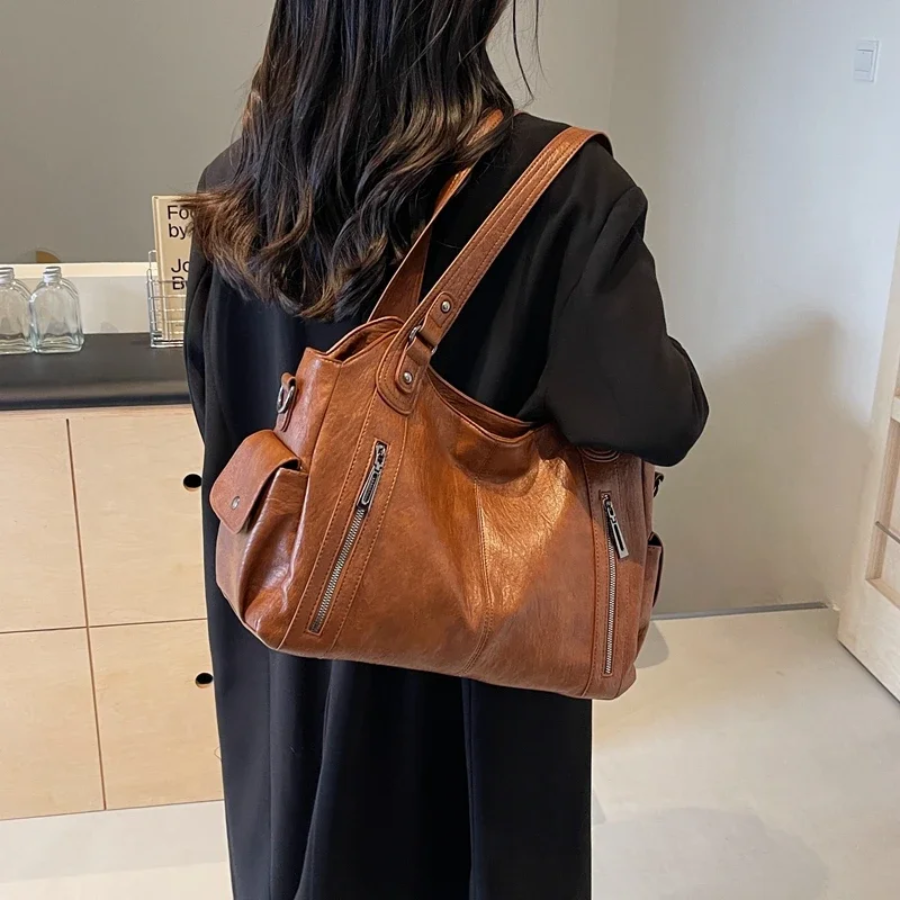 Draagtas - Veganistisch leer - Voor elke dag - Kunstleren tas - Schoudertas-Boutique Moda