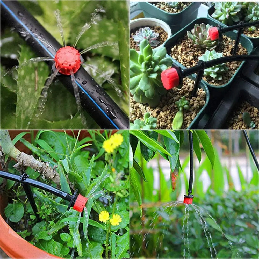 Druppelbevloeiing | 100 Verstelbare Druppelaars | Bewateringssysteem voor Planten-Boutique Moda