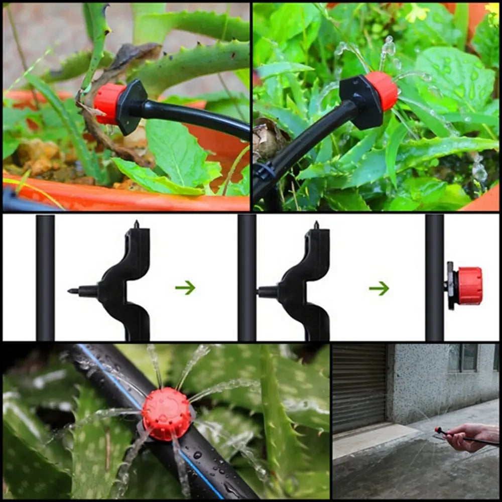Druppelbevloeiing | 100 Verstelbare Druppelaars | Bewateringssysteem voor Planten-Boutique Moda