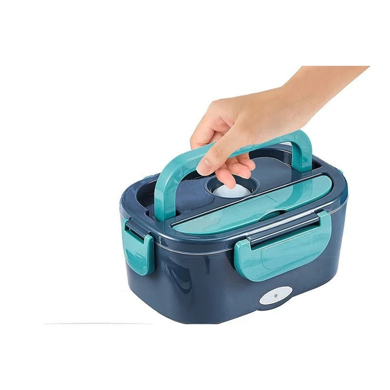 Elektrische Lunchbox RVS | Verwarmde Broodtrommel | 12V Auto en 220V-Boutique Moda