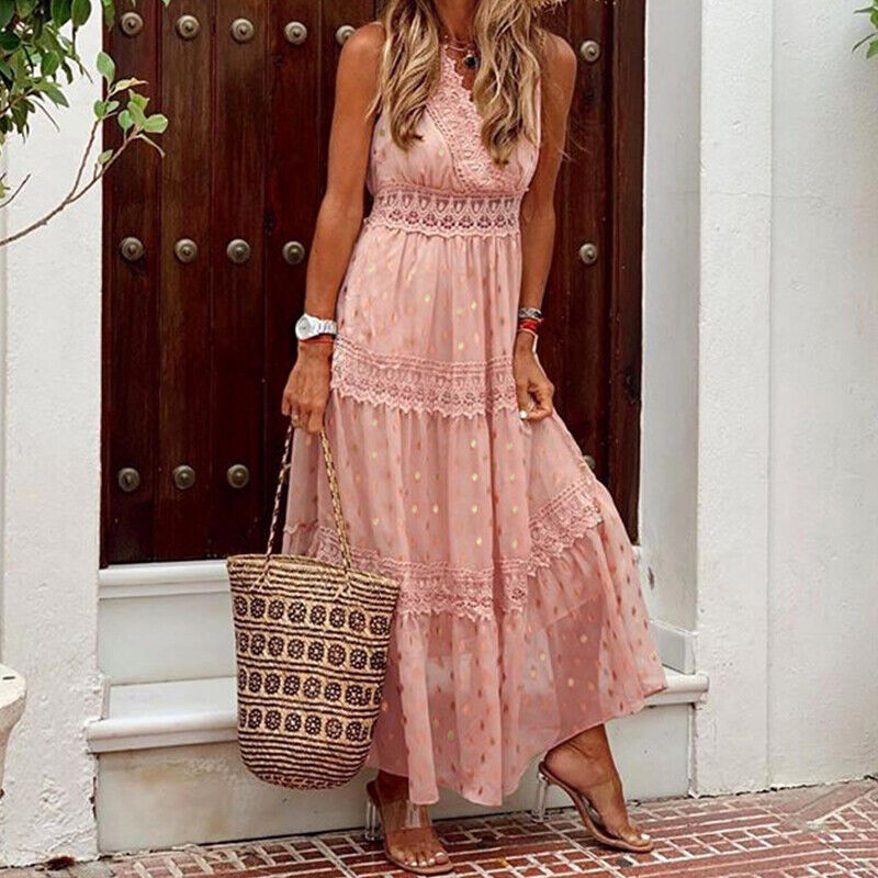 Esther Maxi Dress | Mooie boho kanten zomerjurk voor elke gelegenheid-Boutique Moda