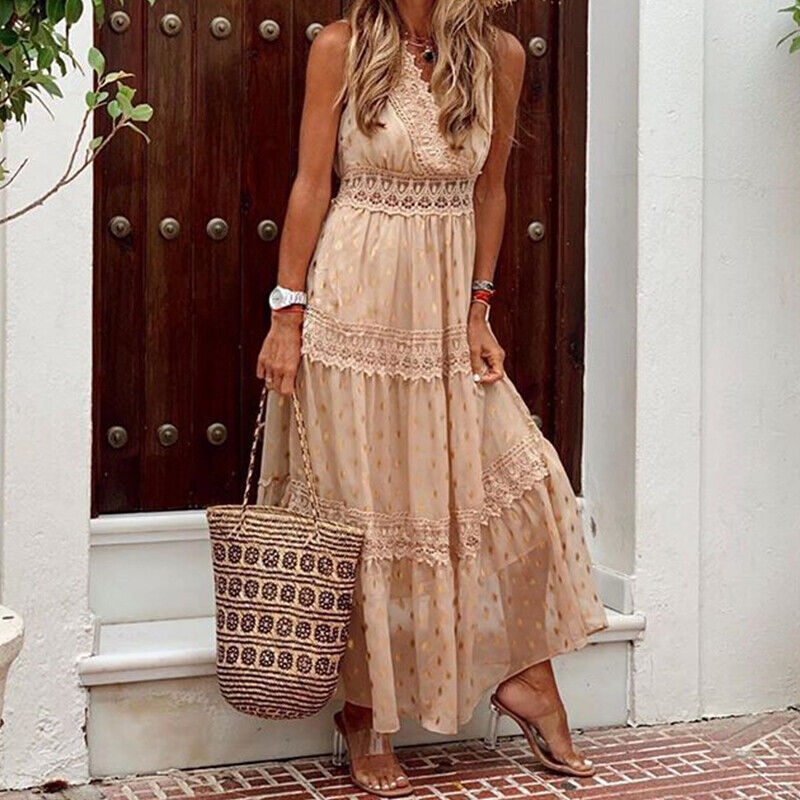 Esther Maxi Dress | Mooie boho kanten zomerjurk voor elke gelegenheid-Boutique Moda