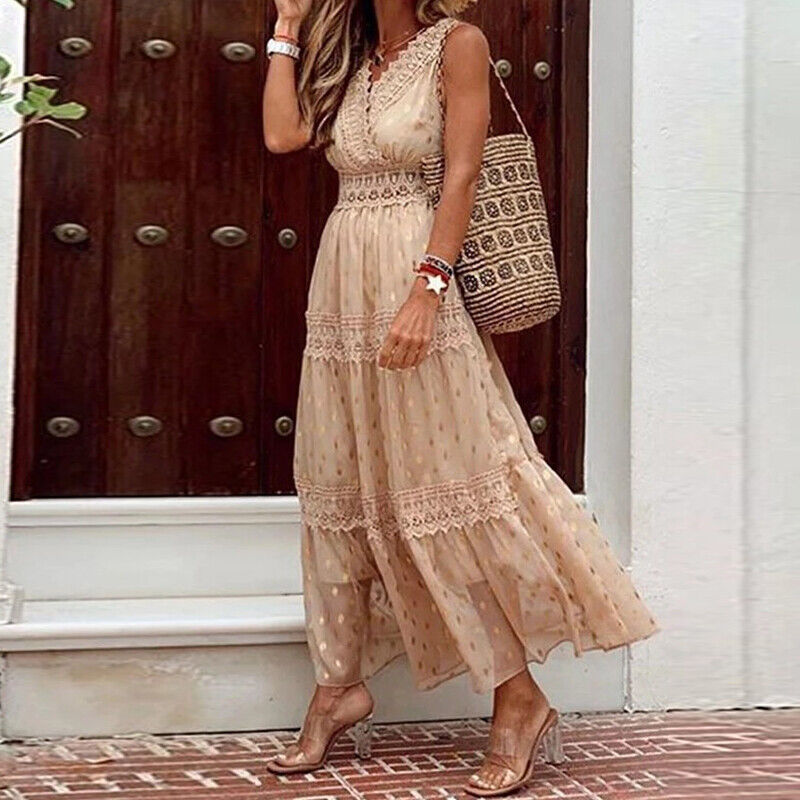 Esther Maxi Dress | Mooie boho kanten zomerjurk voor elke gelegenheid-Boutique Moda