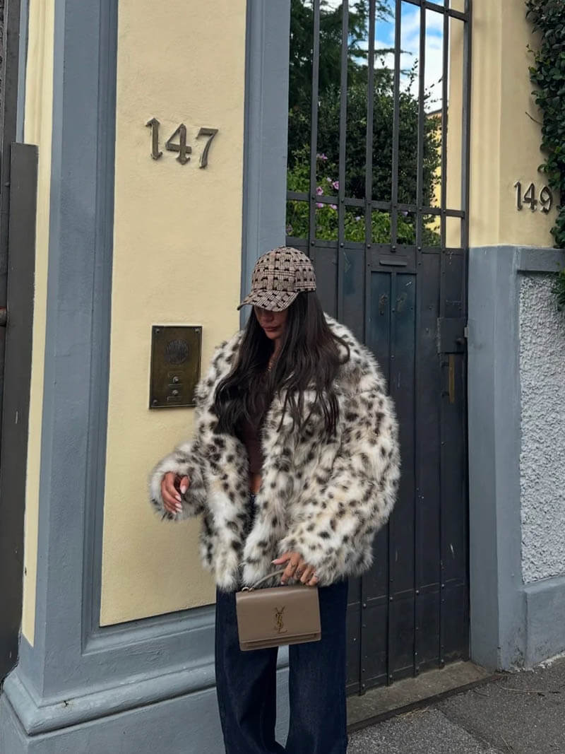 Faux Fur Jas - Luipaard - Kort - Fluffy Jas - Vrouwen Winterjas-Boutique Moda
