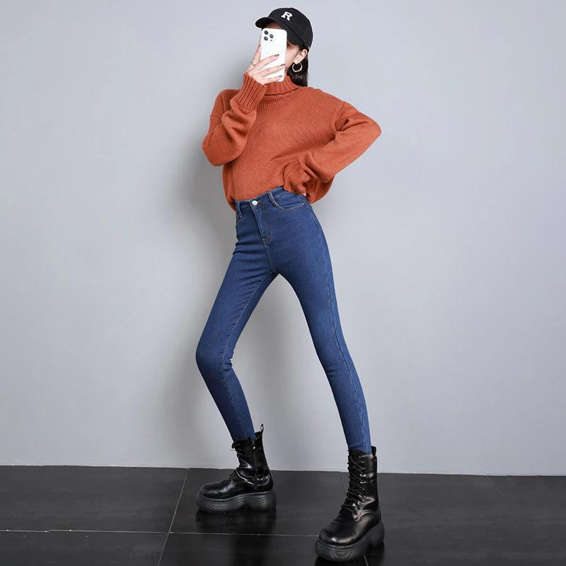 Felicity Thermojeans | Stretchy fleece gevoerde skinny jeans voor dames-Boutique Moda