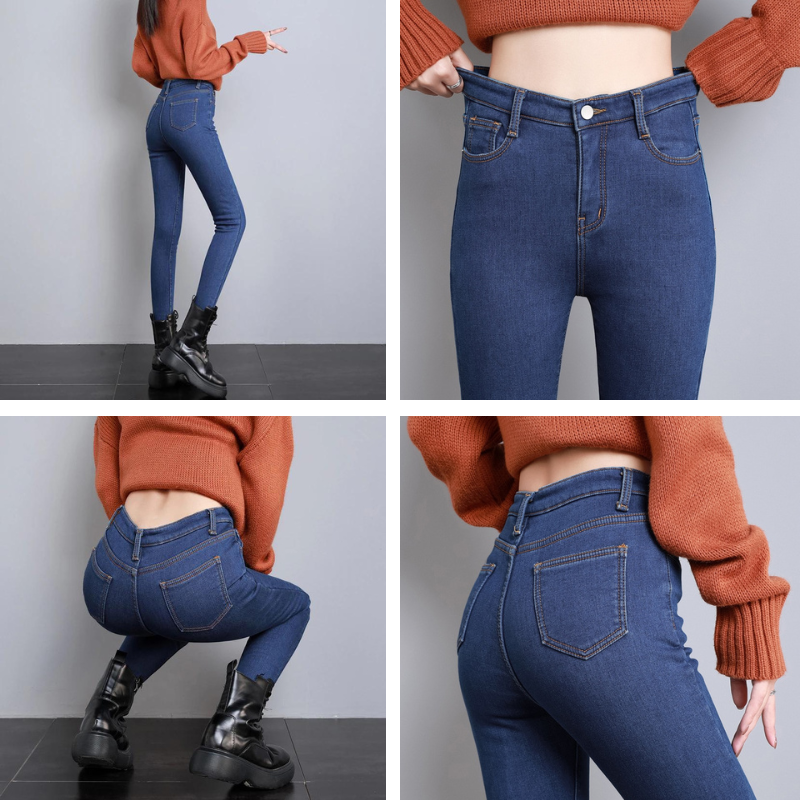Felicity Thermojeans | Stretchy fleece gevoerde skinny jeans voor dames-Boutique Moda