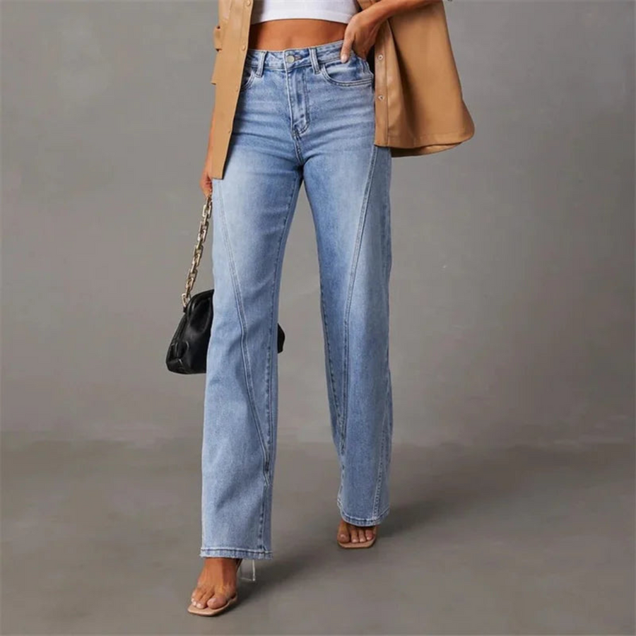 Flared Jeans | Lichtblauw | Wide-Leg | Hoge Taille-Boutique Moda