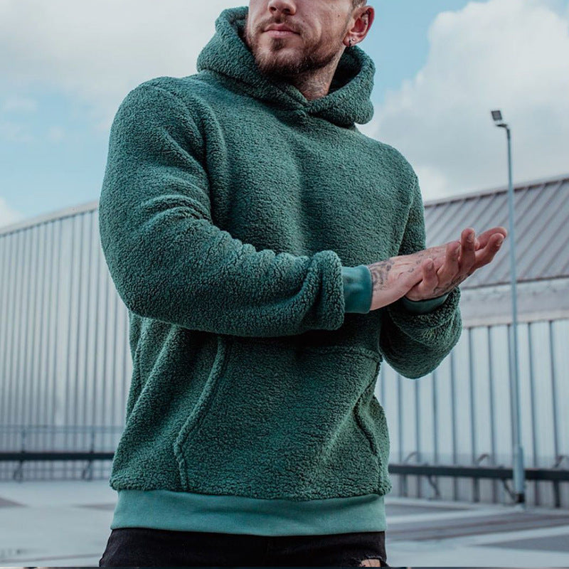 Fleece Hoodie - Comfortabele teddy hoodie voor heren-Boutique Moda