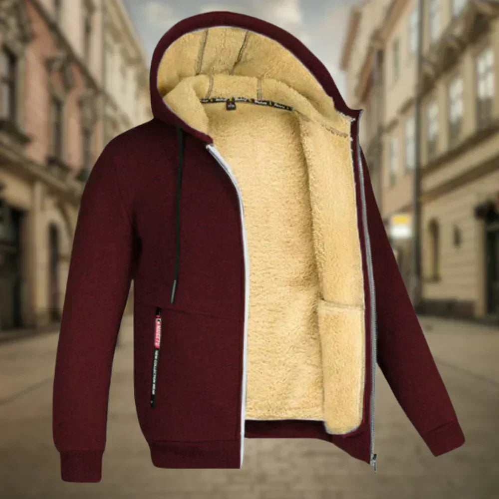 Fleece Hoodie Jas - Winter - Warm - Zip-Up Hoodie - Heren Hoodie-Boutique Moda