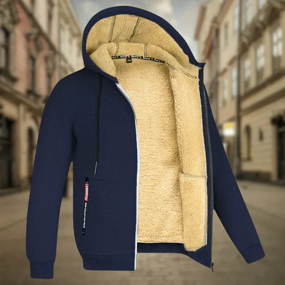 Fleece Hoodie Jas - Winter - Warm - Zip-Up Hoodie - Heren Hoodie-Boutique Moda