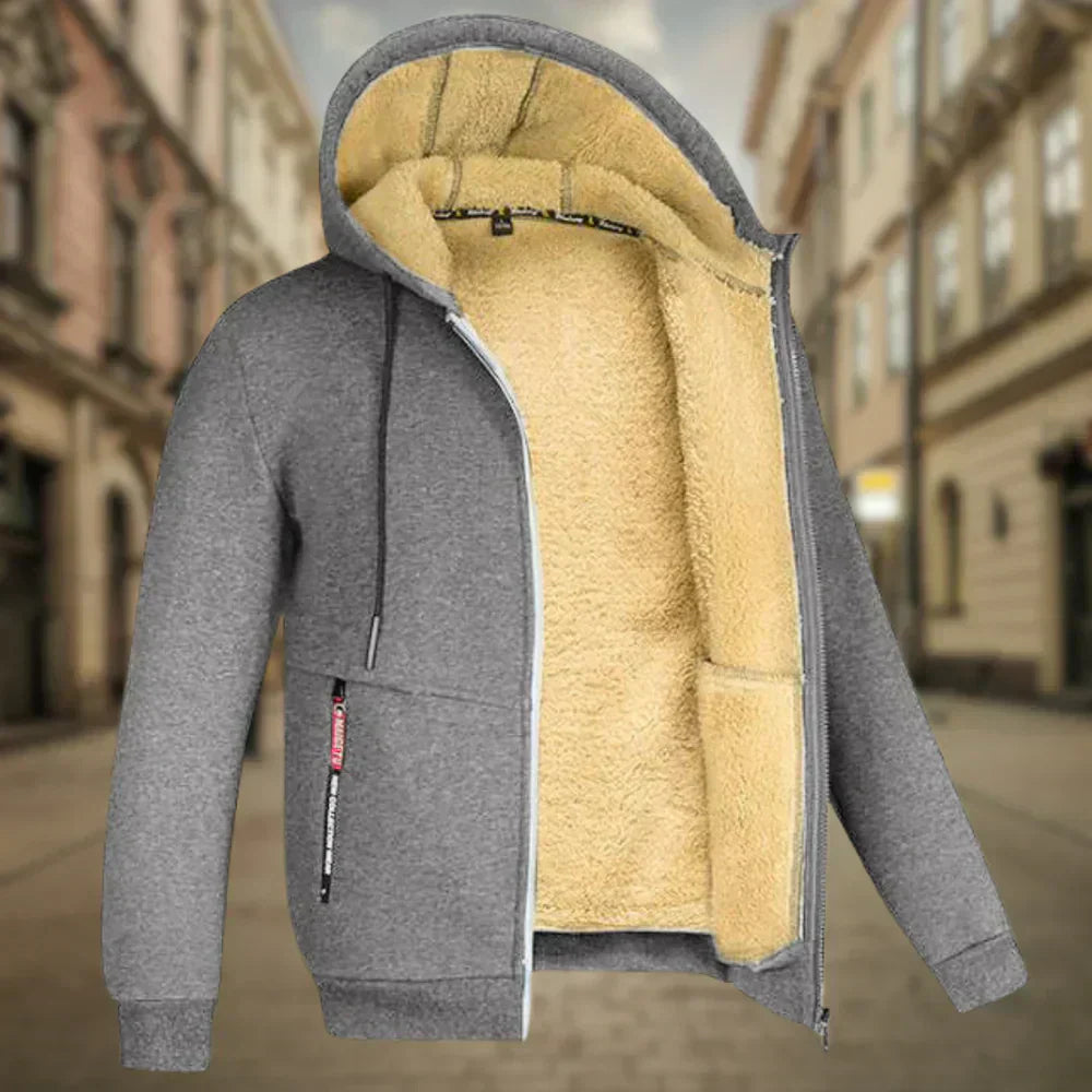 Fleece Hoodie Jas - Winter - Warm - Zip-Up Hoodie - Heren Hoodie-Boutique Moda