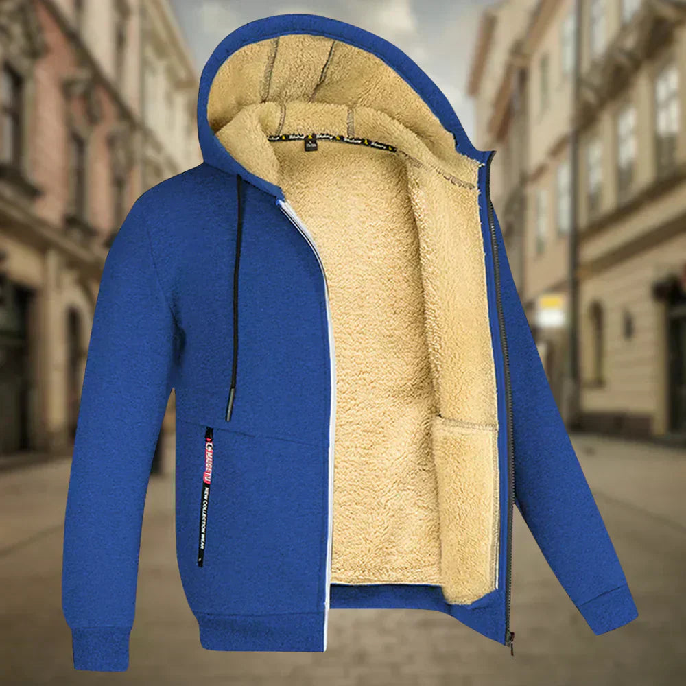 Fleece Hoodie Jas - Winter - Warm - Zip-Up Hoodie - Heren Hoodie-Boutique Moda