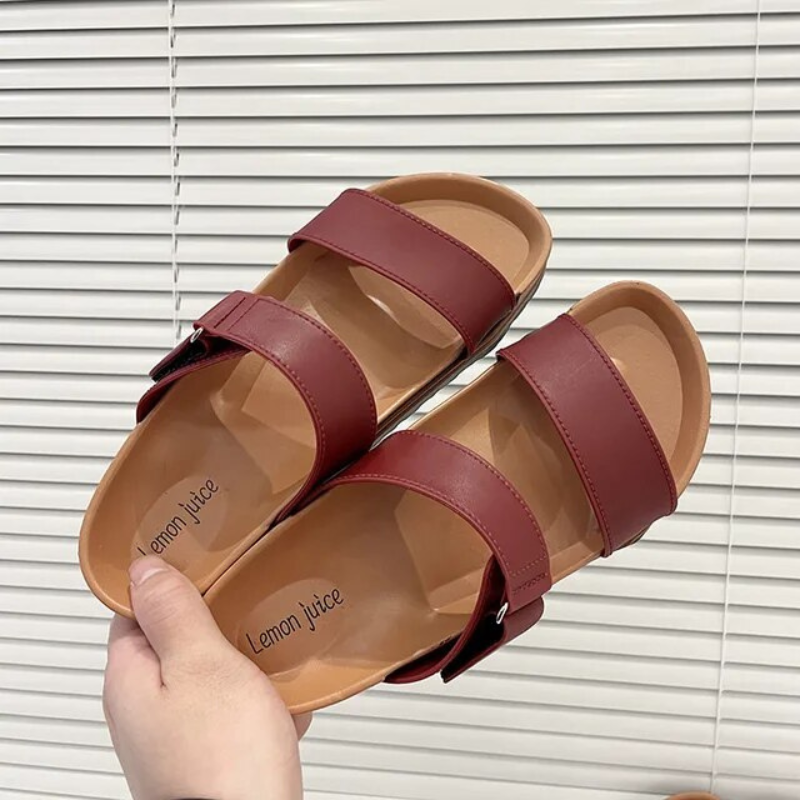 Gabour Velcré Pantoffels | 2 Riem Slip On Sandalen-Boutique Moda