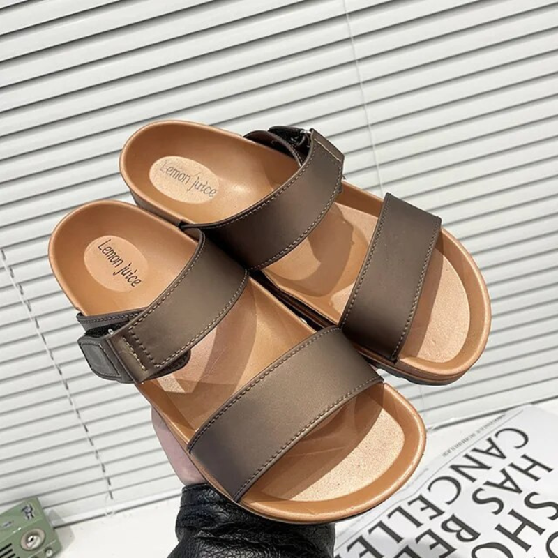 Gabour Velcré Pantoffels | 2 Riem Slip On Sandalen-Boutique Moda
