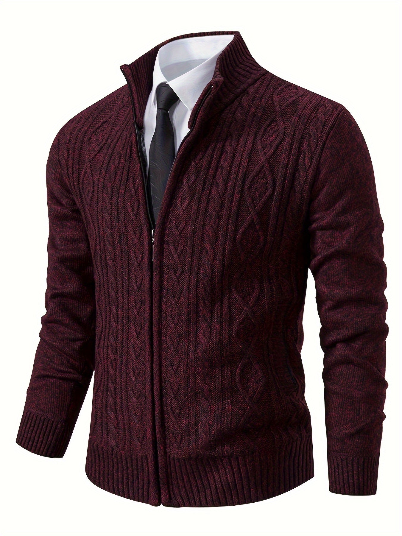 Gebreid Vest | Warm | Hoge Hals | Rits Vest | Heren Vest-Boutique Moda