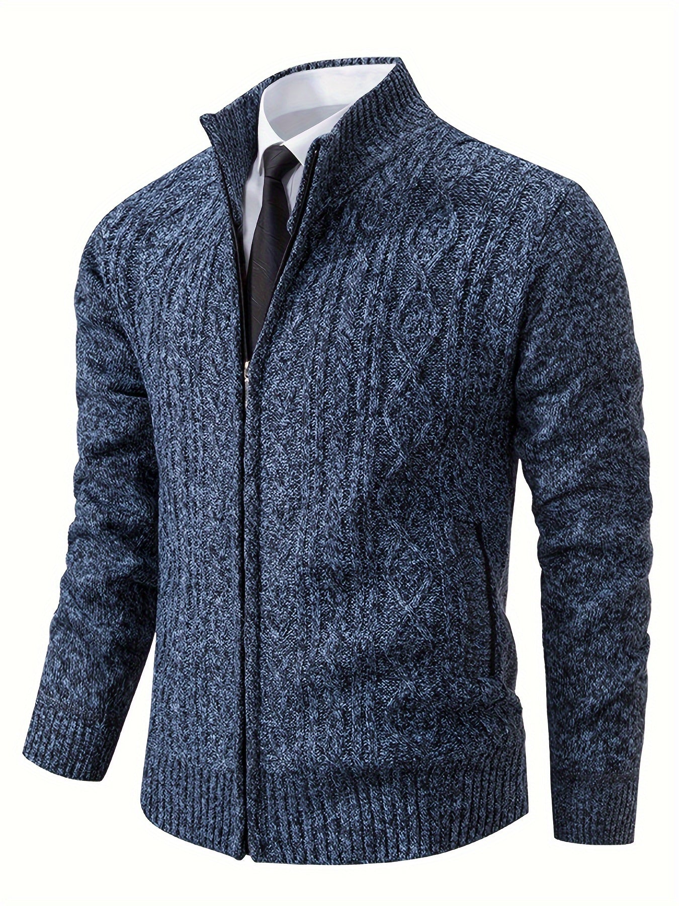 Gebreid Vest | Warm | Hoge Hals | Rits Vest | Heren Vest-Boutique Moda