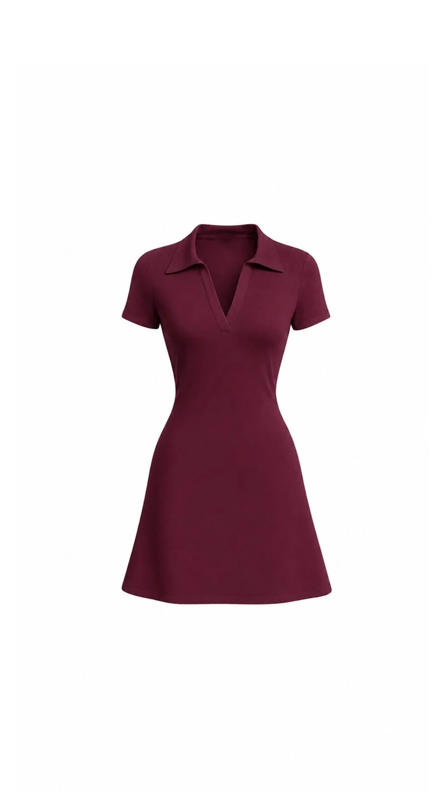 Gebreide Polojurk Dames | Mini Jurk met Polokraag | Korte Mouw-Boutique Moda