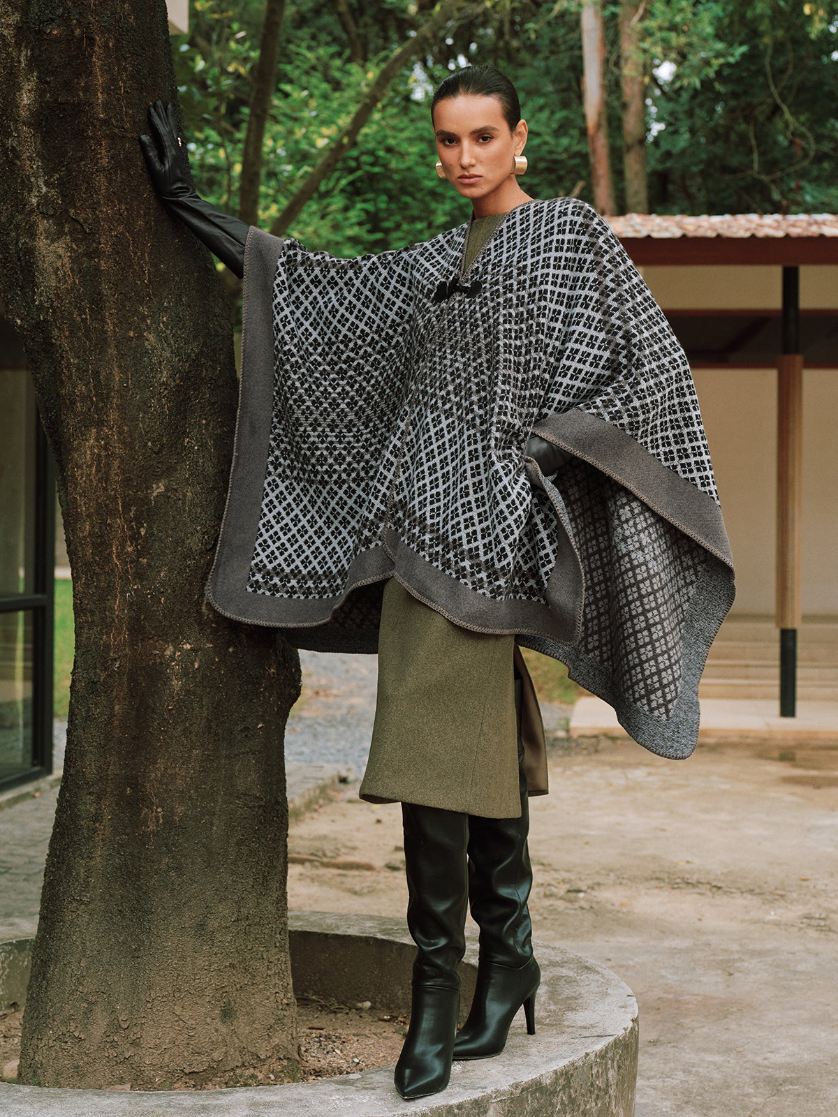 Gebreide Poncho | Elegant | Oversized | Poncho Cape | Dameskleding-Boutique Moda