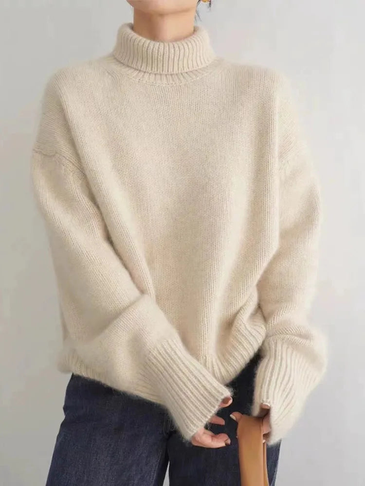 Gebreide trui | Coltrui | Kasjmier | Oversized trui | Gebreide kleding voor dames-Boutique Moda