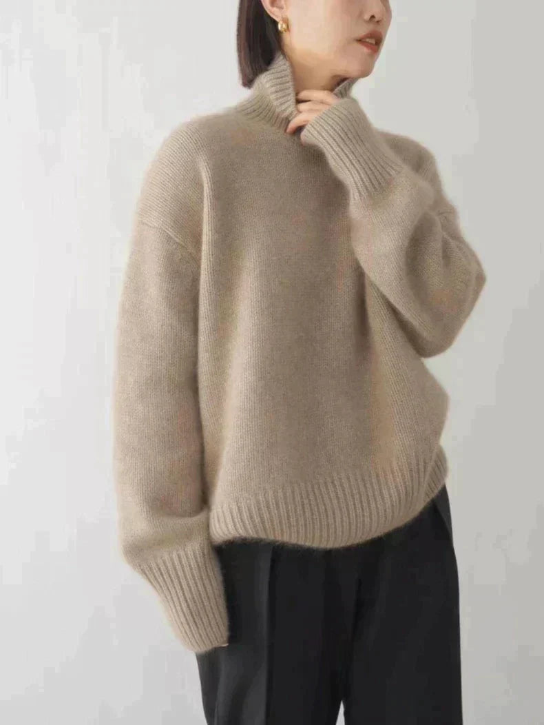 Gebreide trui | Coltrui | Kasjmier | Oversized trui | Gebreide kleding voor dames-Boutique Moda
