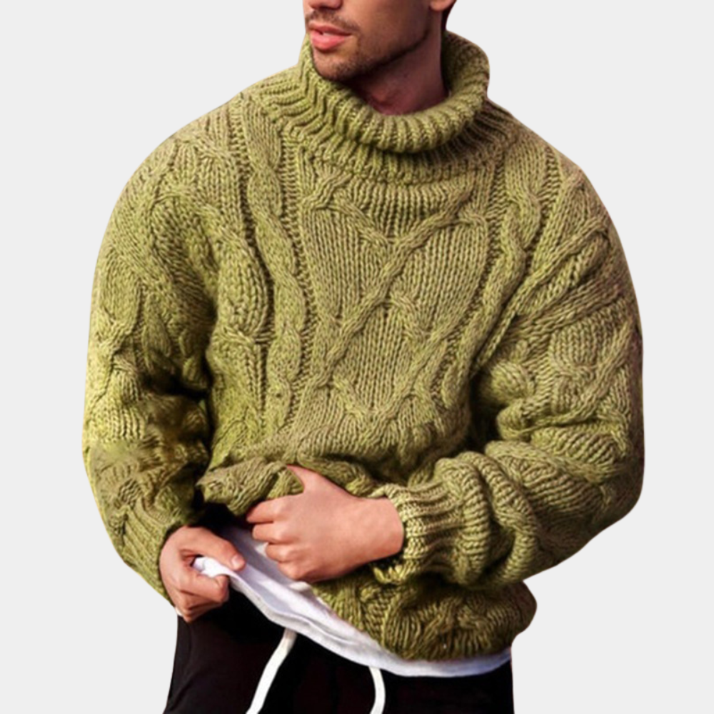 Gebreide trui | Grof | Coltrui | Gebreide trui | Herentrui-Boutique Moda