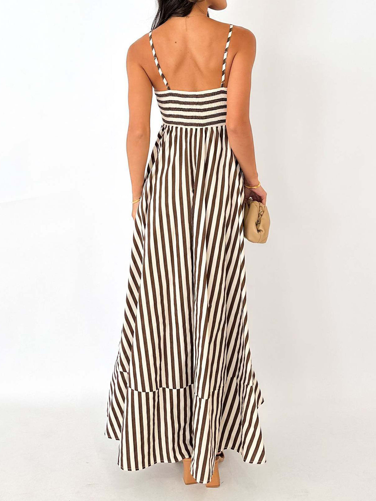 Gestreepte jurk | Mouwloos | A-lijn | Maxi-jurk | Zomerjurk-Boutique Moda