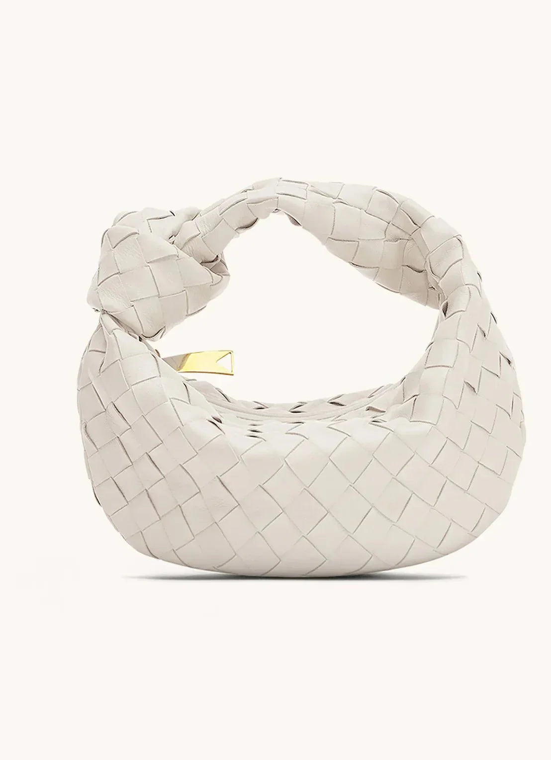 Gevlochten Tas Dames: Kleine Knooptas met Ritssluiting-Boutique Moda