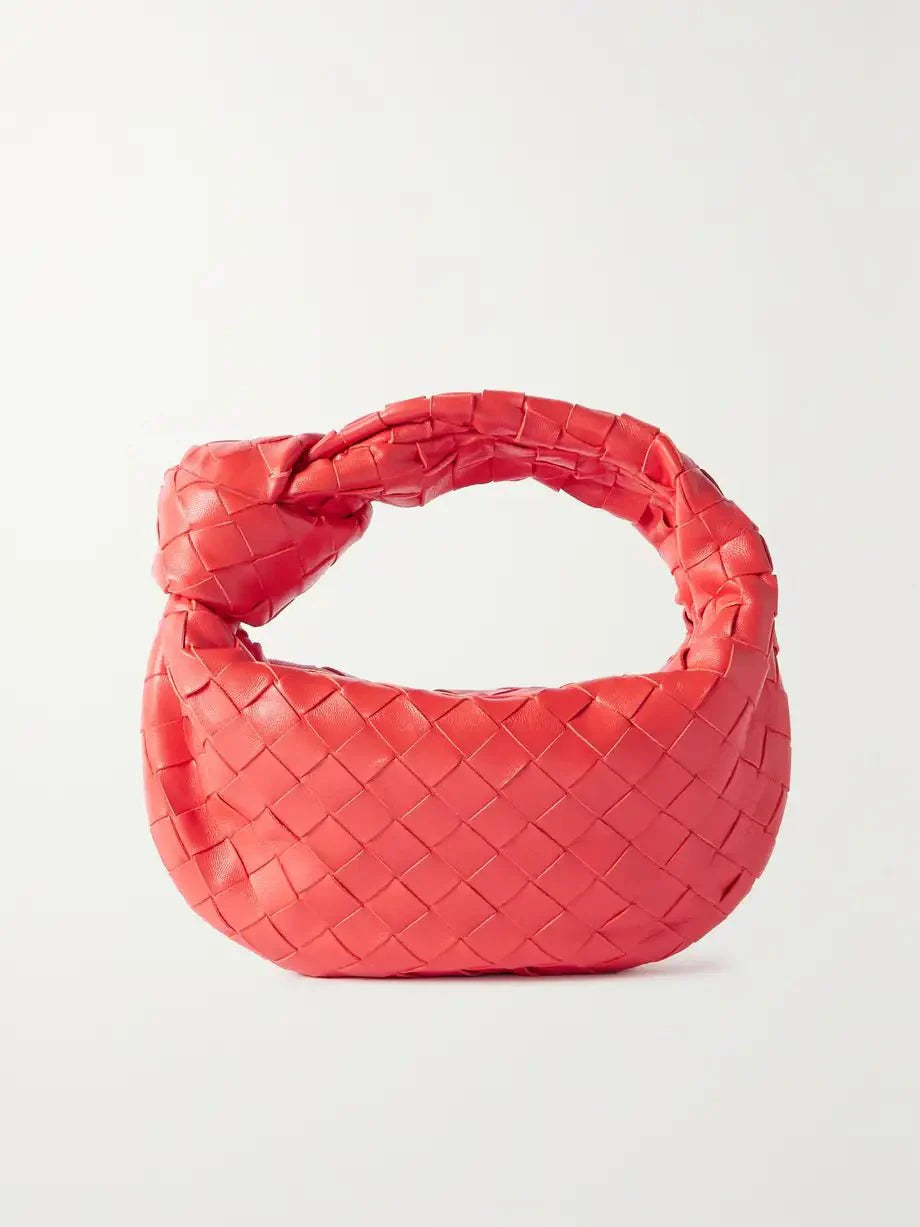 Gevlochten Tas Dames: Kleine Knooptas met Ritssluiting-Boutique Moda
