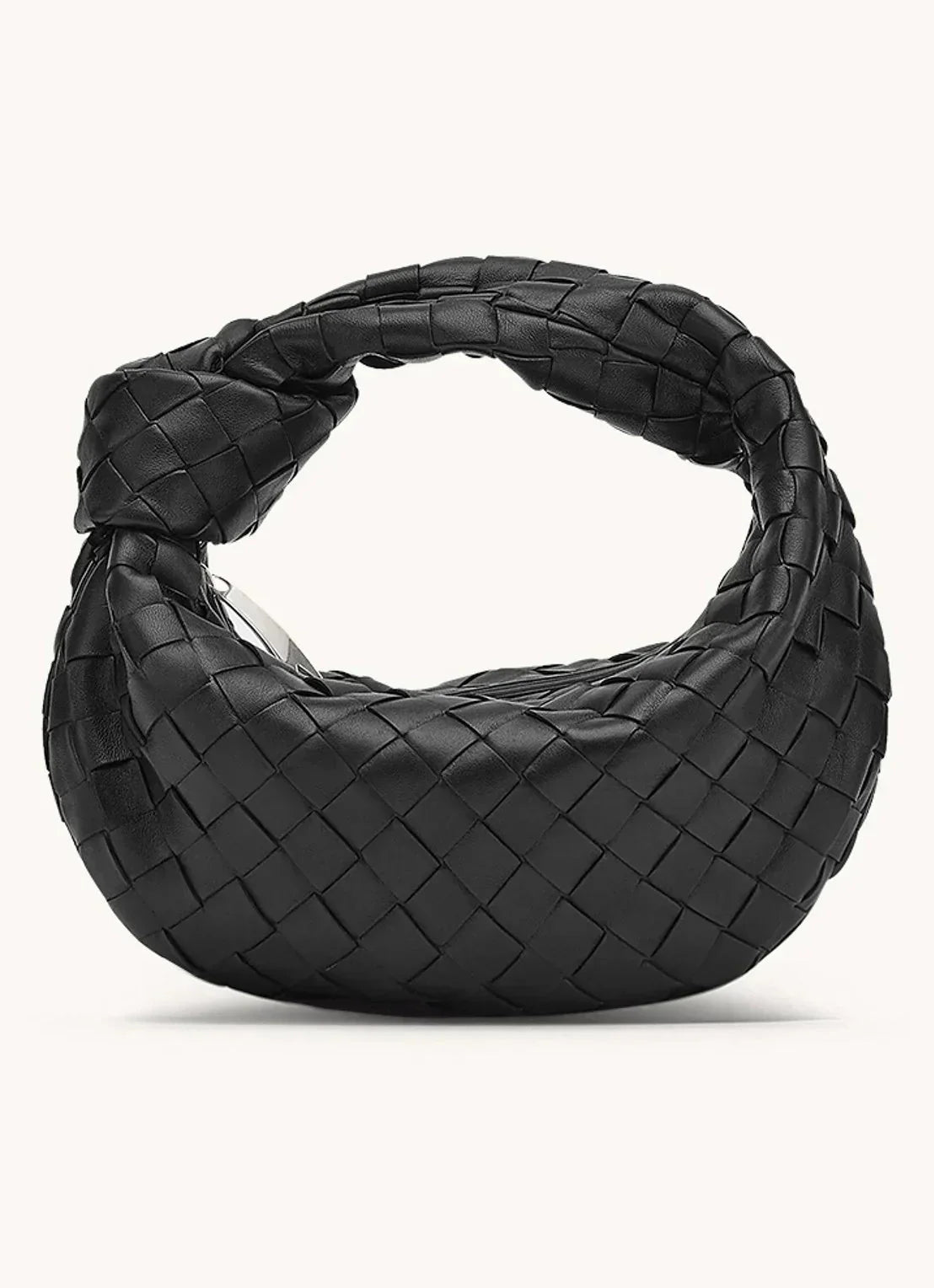 Gevlochten Tas Dames: Kleine Knooptas met Ritssluiting-Boutique Moda
