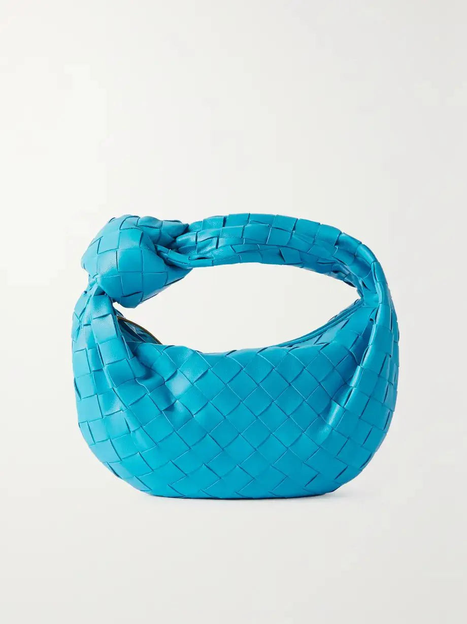 Gevlochten Tas Dames: Kleine Knooptas met Ritssluiting-Boutique Moda