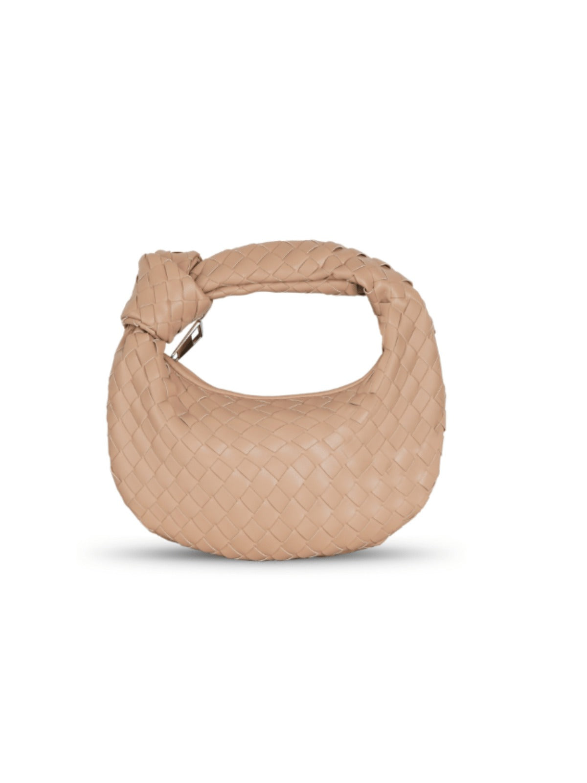 Gevlochten Tas Dames: Kleine Knooptas met Ritssluiting-Boutique Moda