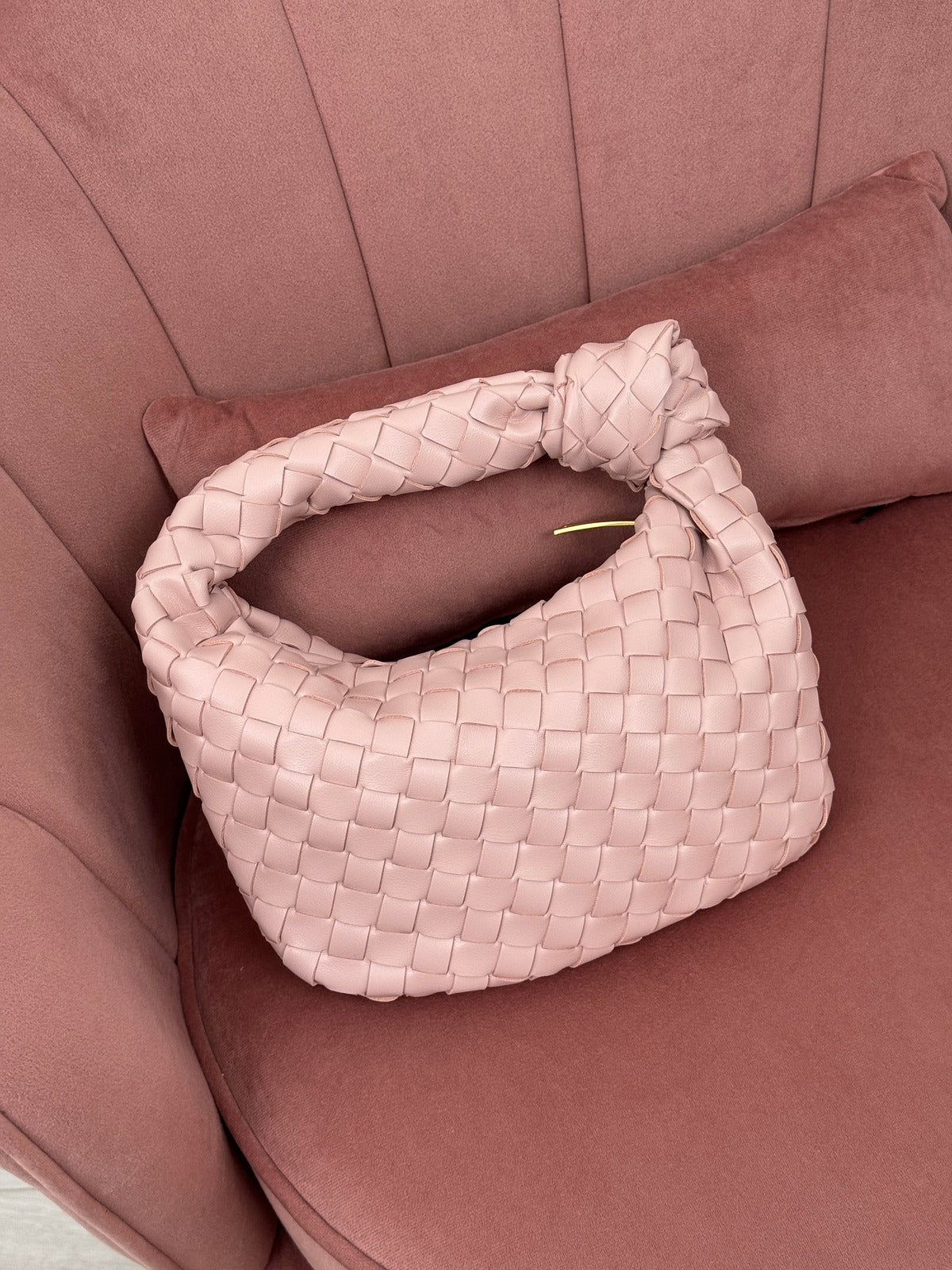 Gevlochten Tas Dames: Kleine Knooptas met Ritssluiting-Boutique Moda
