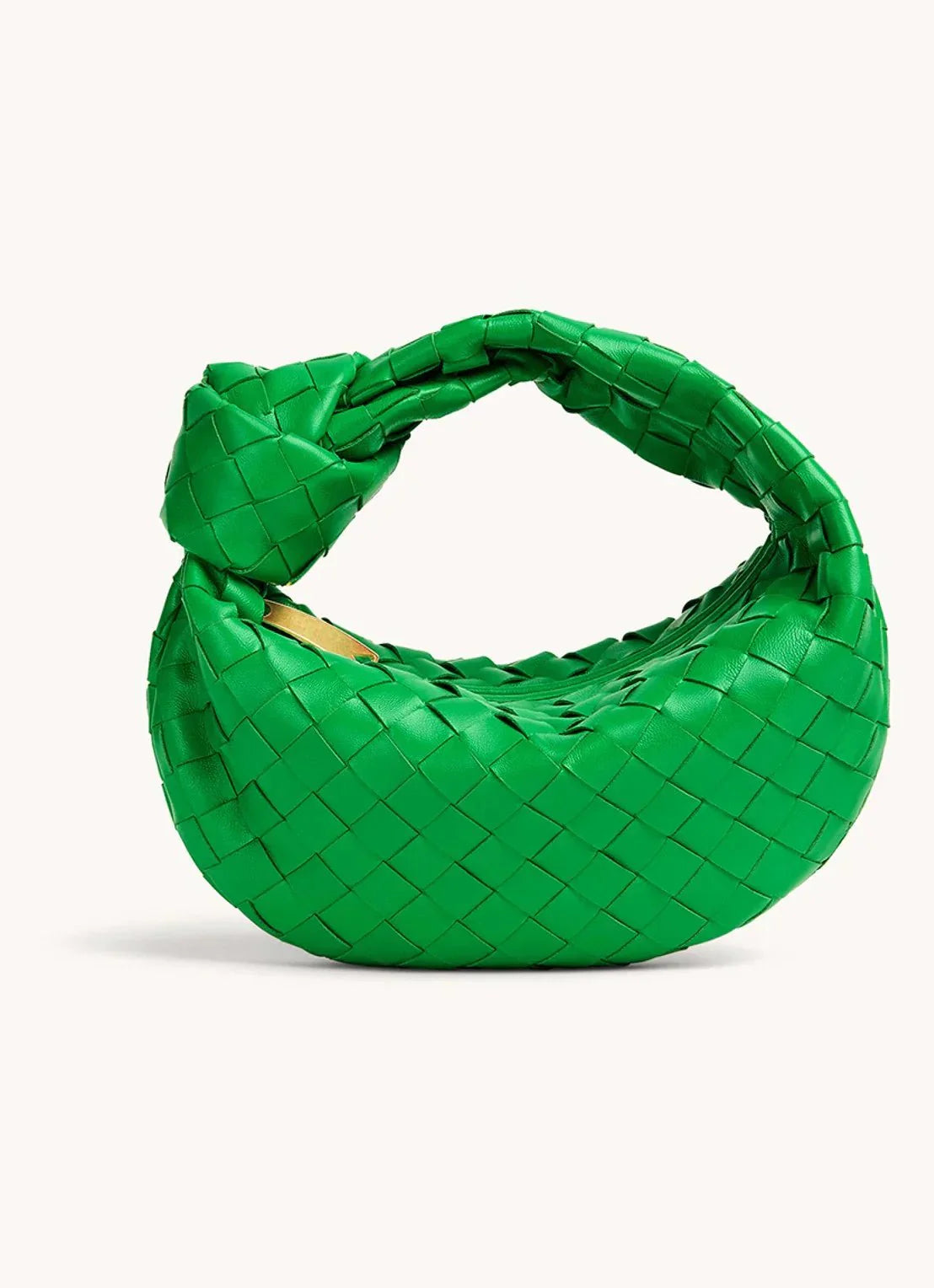 Gevlochten Tas Dames: Kleine Knooptas met Ritssluiting-Boutique Moda