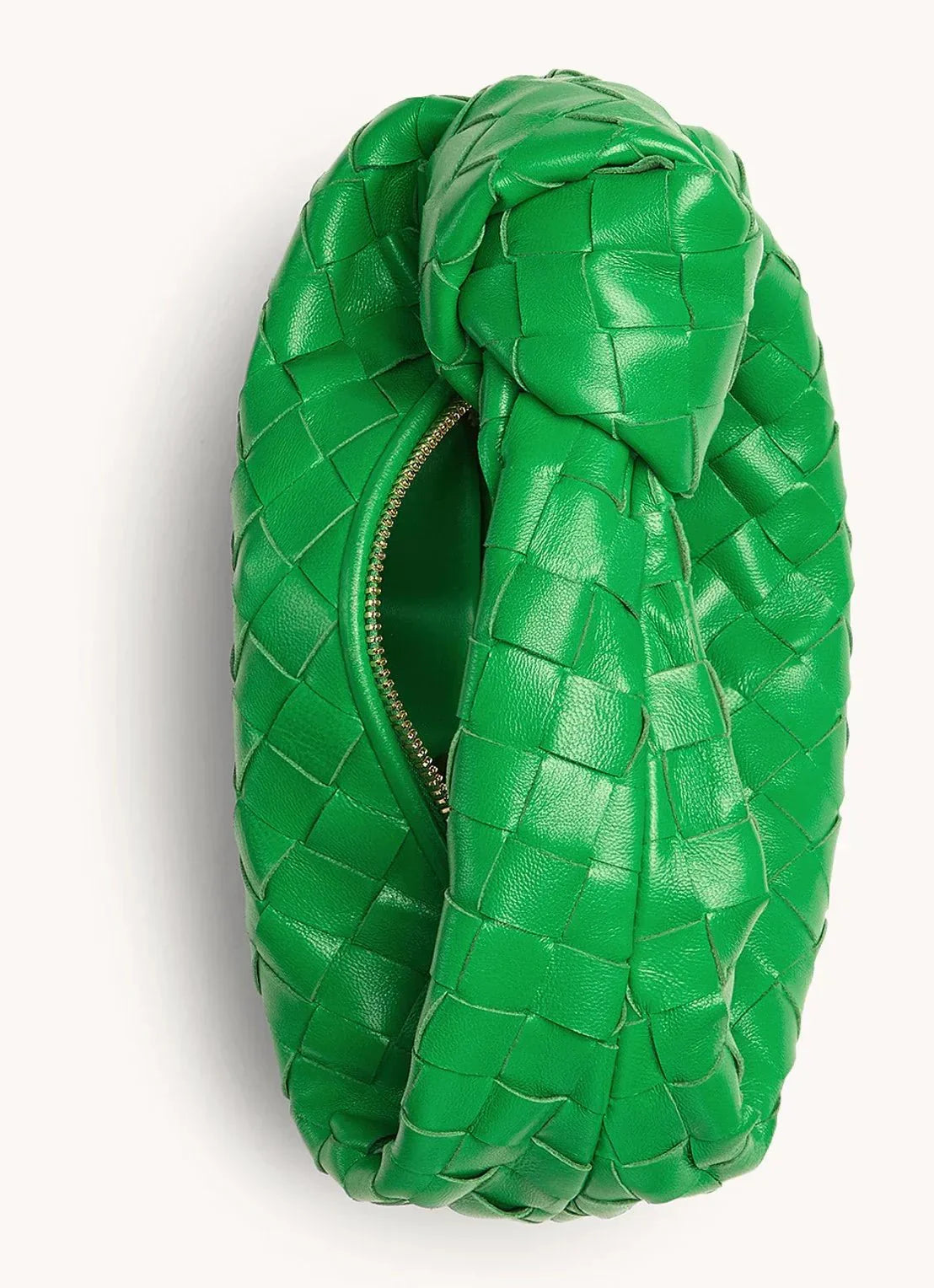 Gevlochten Tas Dames: Kleine Knooptas met Ritssluiting-Boutique Moda
