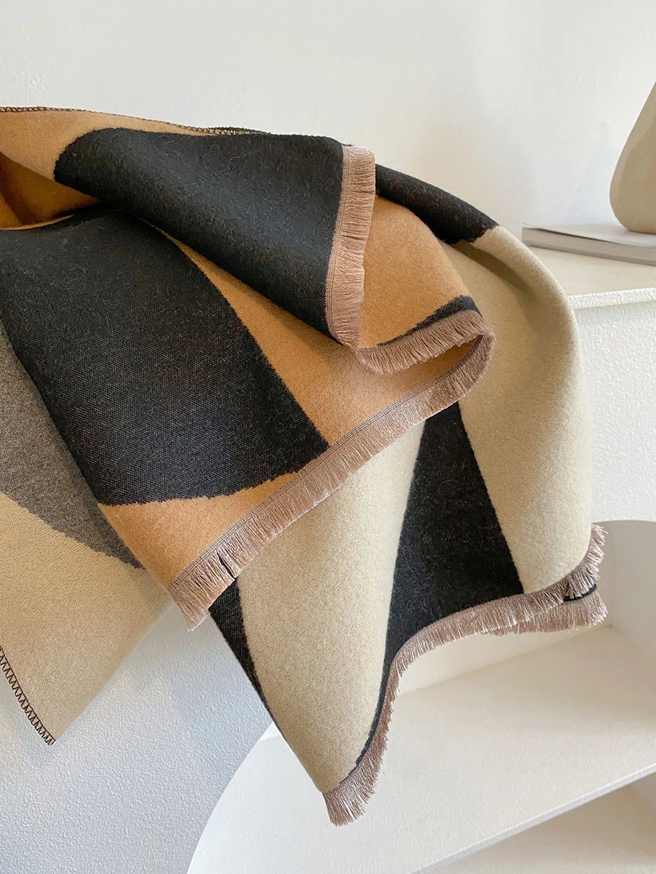 Grote sjaal - Zachte sjaal met patroon voor dames-Boutique Moda