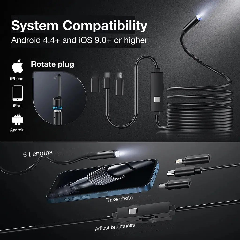 HD Inspectiecamera – Endoscoop voor Smartphone-Boutique Moda