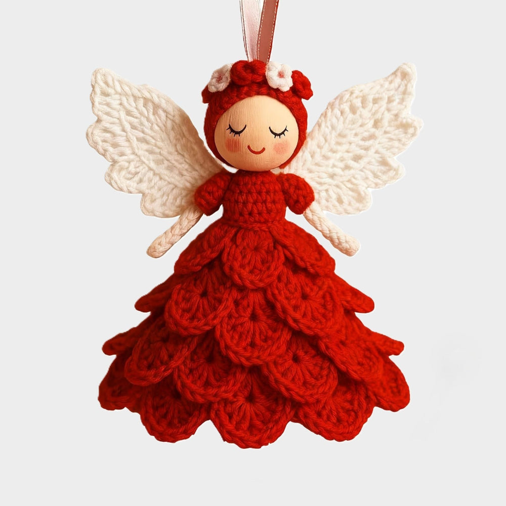 Haakpakket kerstengel | complete set met garen | 20 cm hoog-Boutique Moda