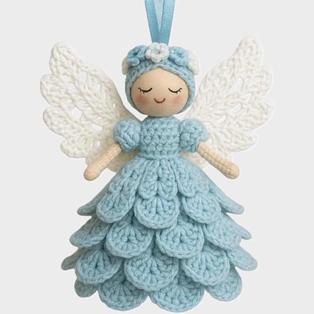 Haakpakket kerstengel | complete set met garen | 20 cm hoog-Boutique Moda