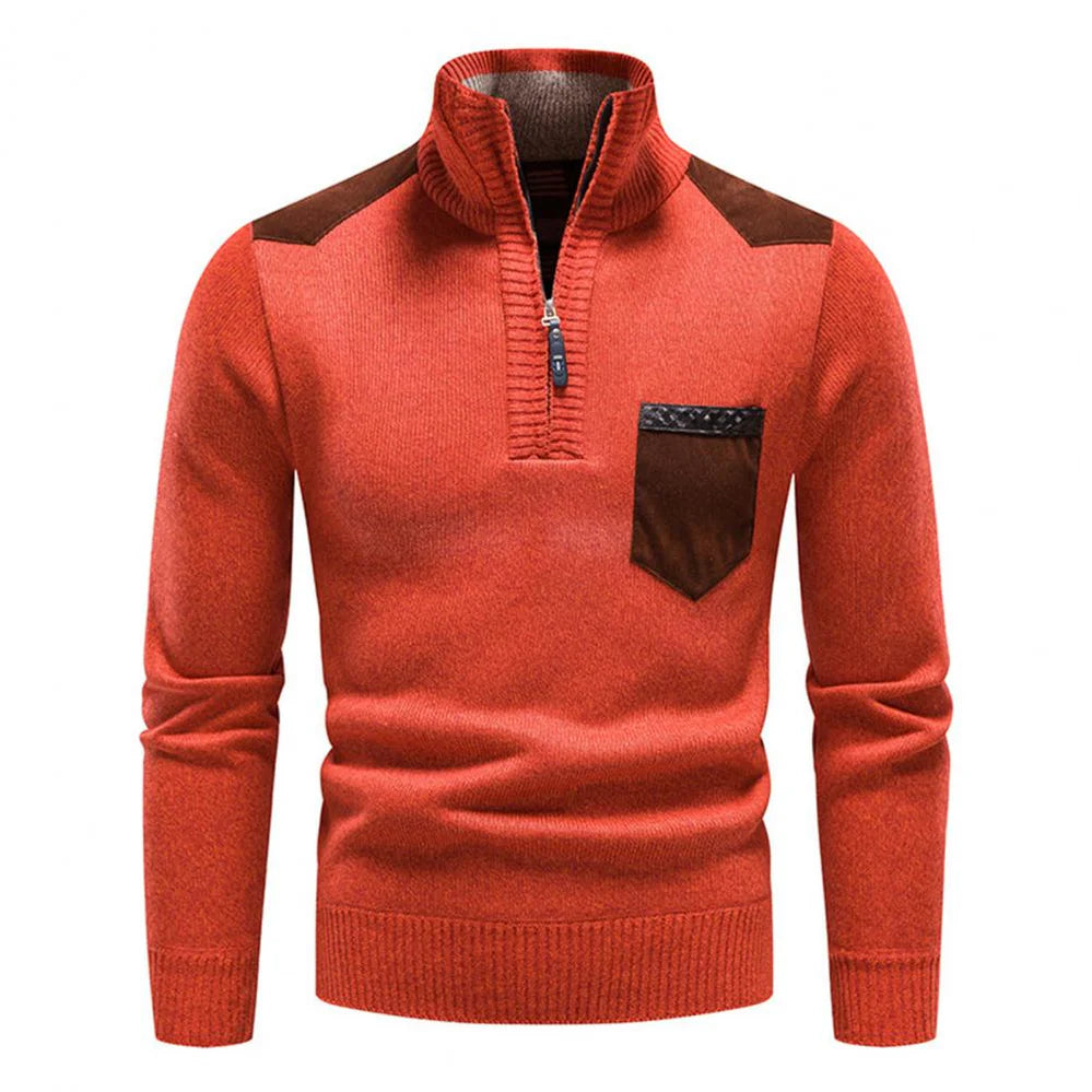 Half-Zip Jumper - Gebreide trui met kwartritssluiting voor heren-Boutique Moda