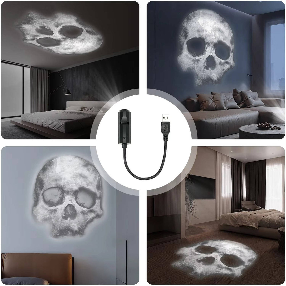Halloween-projector - Schedel-lichtprojector voor Halloween-Boutique Moda