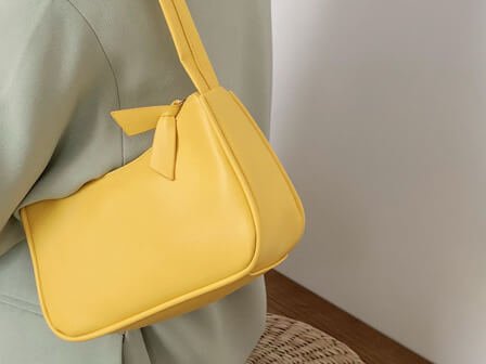 Handtasje Dames | Retro Baguette | Kunstleer Rits Pastel-Boutique Moda